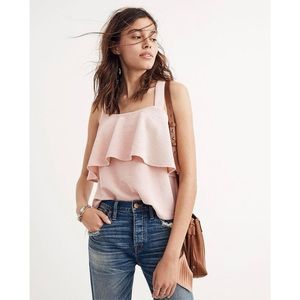 Madewell Pink Tiered Tank